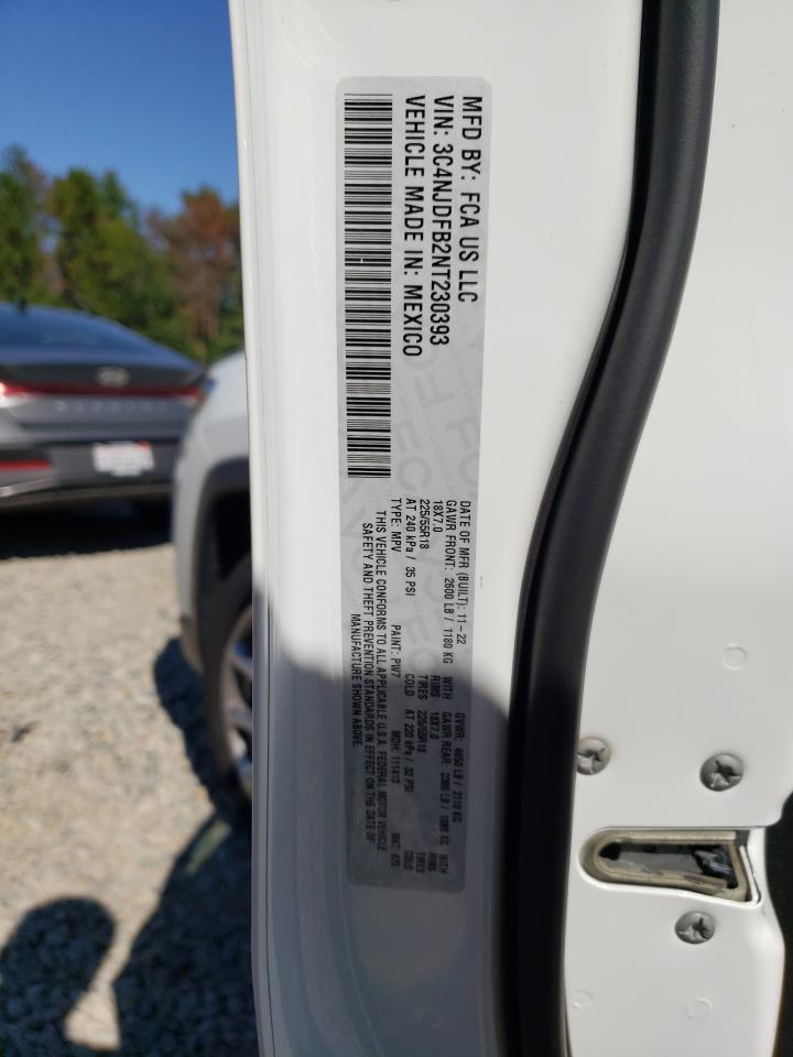 2022 Jeep Compass Latitude Lux VIN: 3C4NJDFB2NT230393 Lot: 80867325