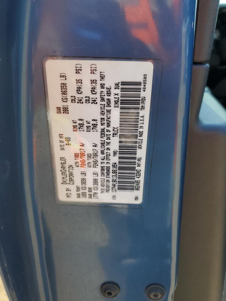 2003 Dodge Ram 1500 St VIN: 1D7HA16K13J661054 Lot: 80490165