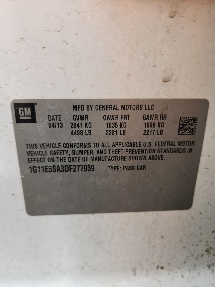 2013 Chevrolet Malibu 2Lt VIN: 1G11E5SA3DF277939 Lot: 71694545
