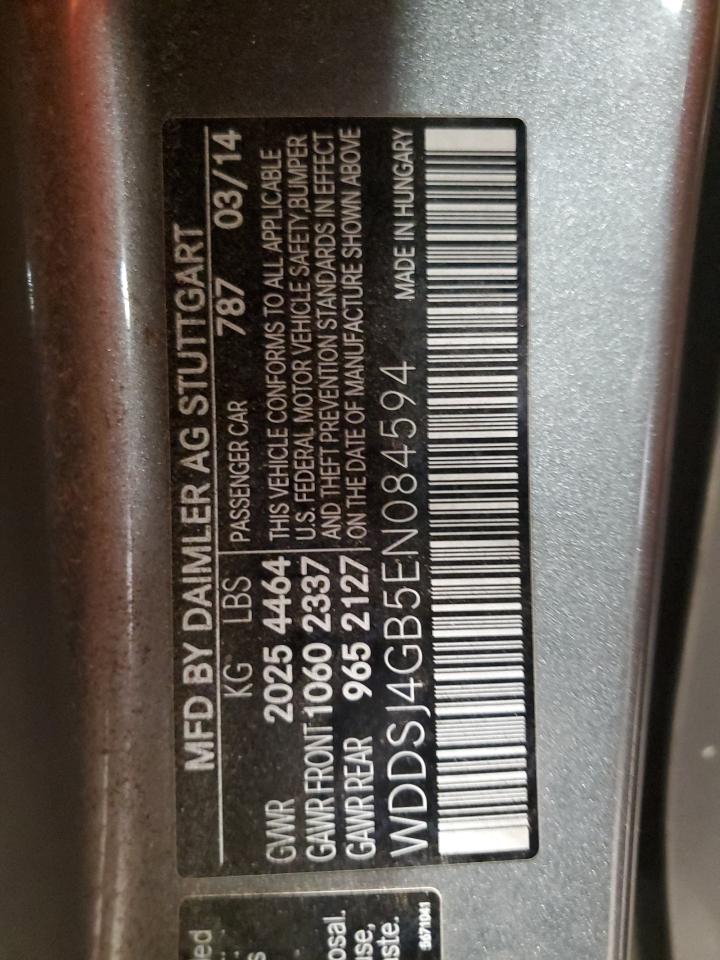 2014 Mercedes-Benz Cla 250 4Matic VIN: WDDSJ4GB5EN084594 Lot: 81191195