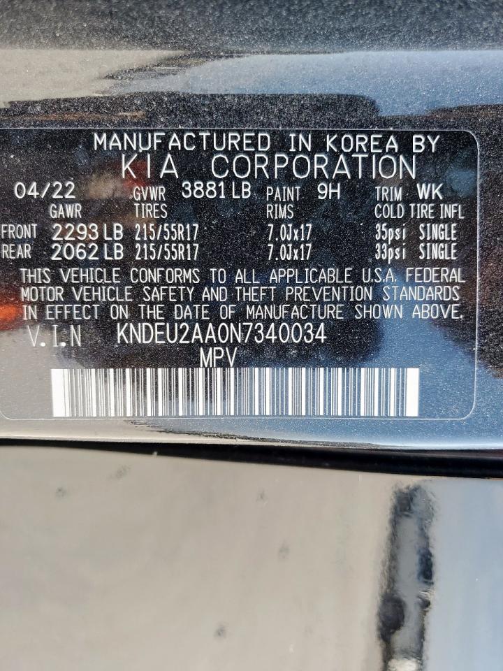 2022 Kia Seltos S VIN: KNDEU2AA0N7340034 Lot: 81063775