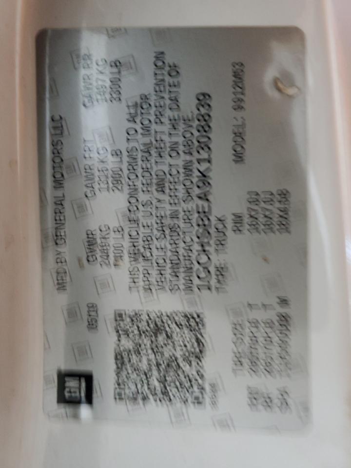 2019 Chevrolet Colorado VIN: 1GCHSBEA9K1308839 Lot: 71587705