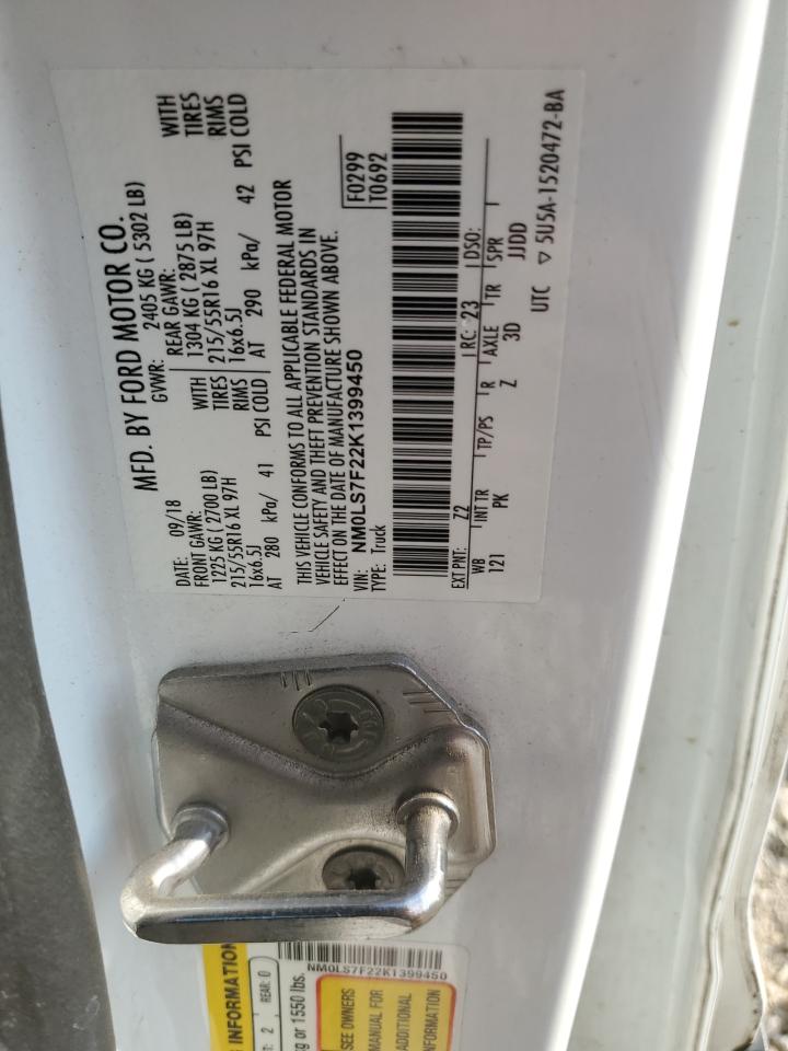 2019 Ford Transit Connect Xlt VIN: NM0LS7F22K1399450 Lot: 71439455