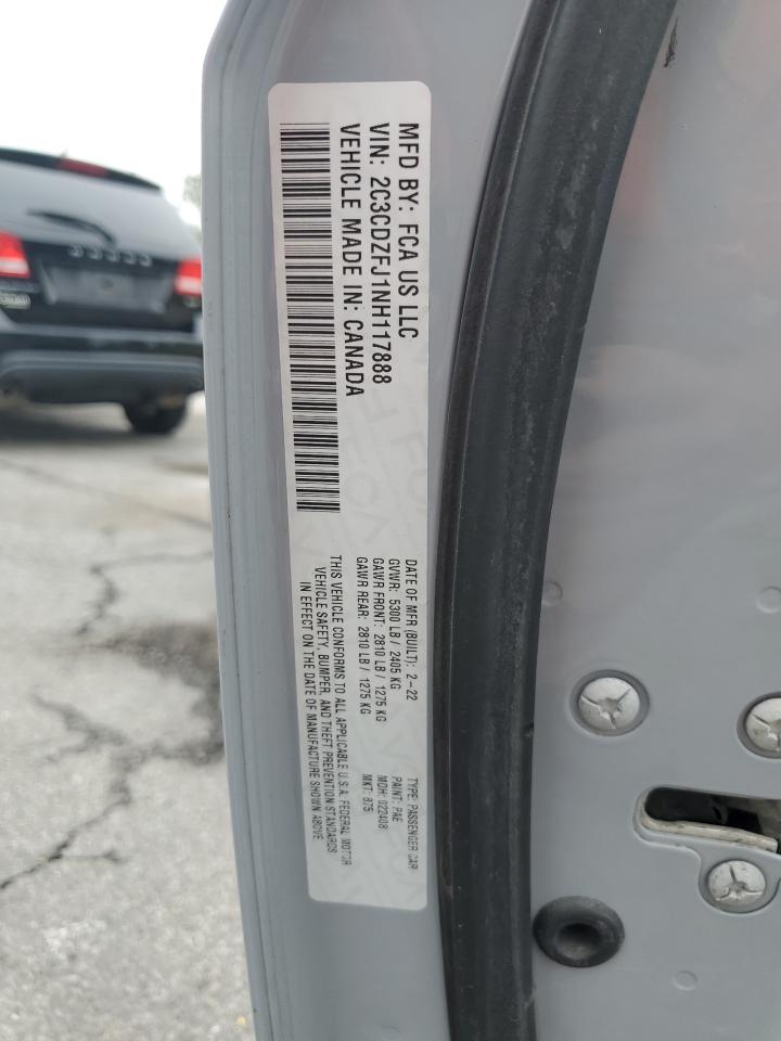 2022 Dodge Challenger R/T Scat Pack VIN: 2C3CDZFJ1NH117888 Lot: 82028965