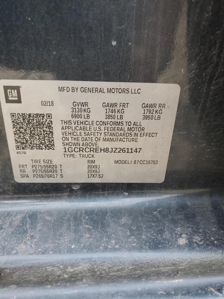 2018 Chevrolet Silverado C1500 Lt VIN: 1GCRCREH8JZ261147 Lot: 84206045