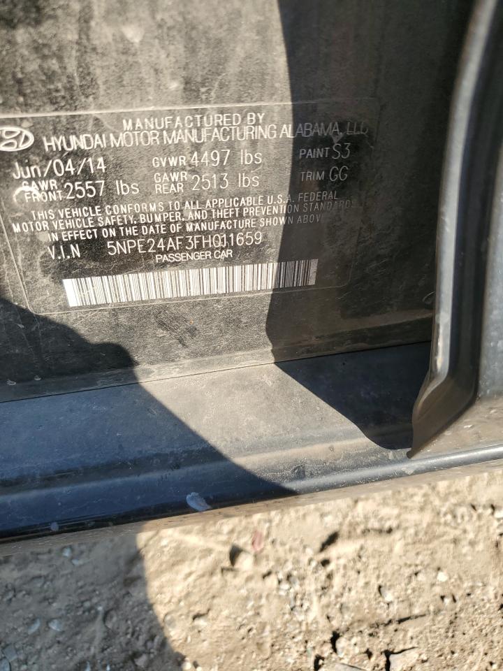 2015 Hyundai Sonata Se VIN: 5NPE24AF3FH011659 Lot: 71088525