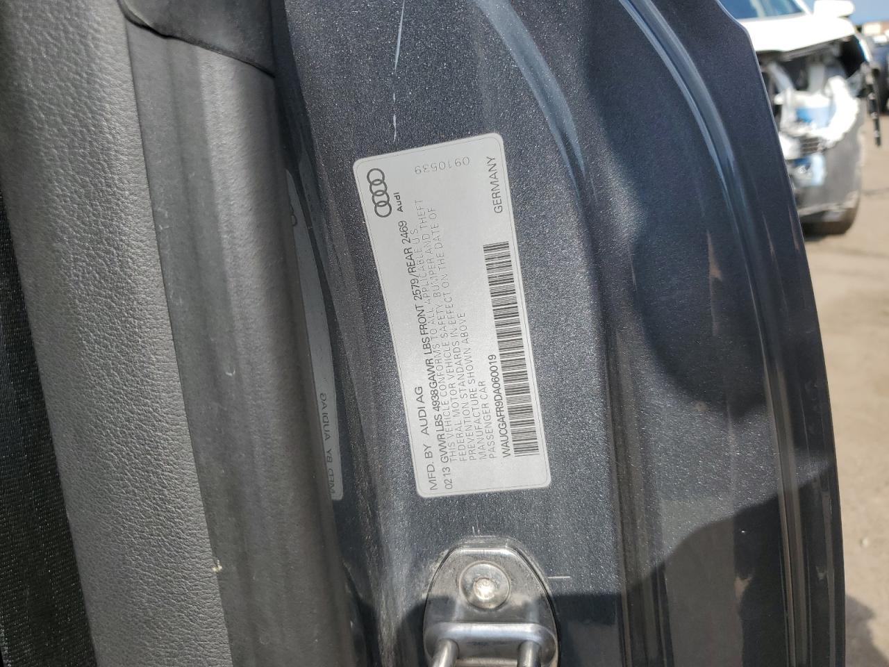 2013 Audi S5 Premium Plus VIN: WAUCGAFR9DA060019 Lot: 80564385