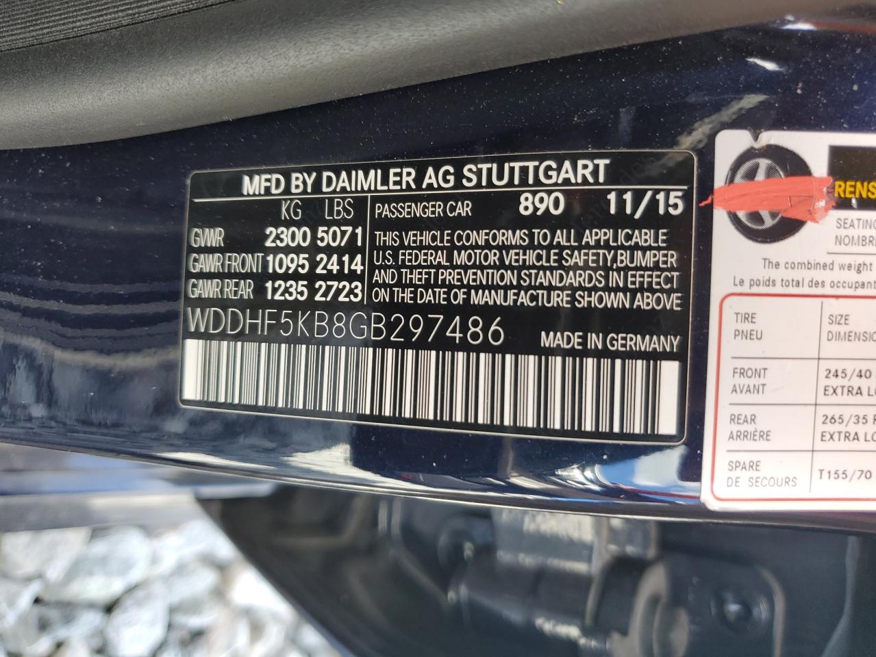 2016 Mercedes-Benz E 350 VIN: WDDHF5KB8GB297486 Lot: 83846305