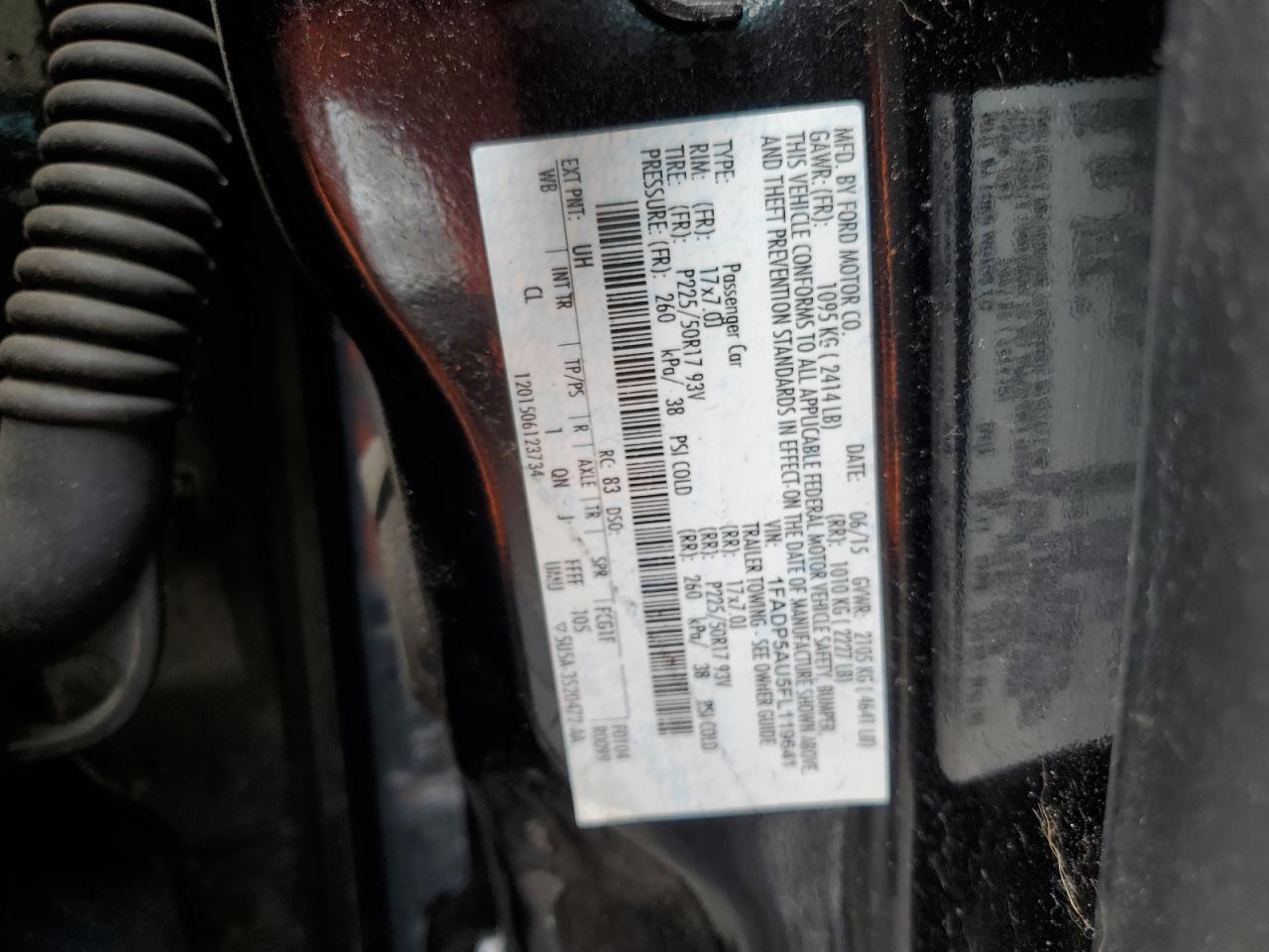 2015 Ford C-Max Se VIN: 1FADP5AU5FL119641 Lot: 81767835