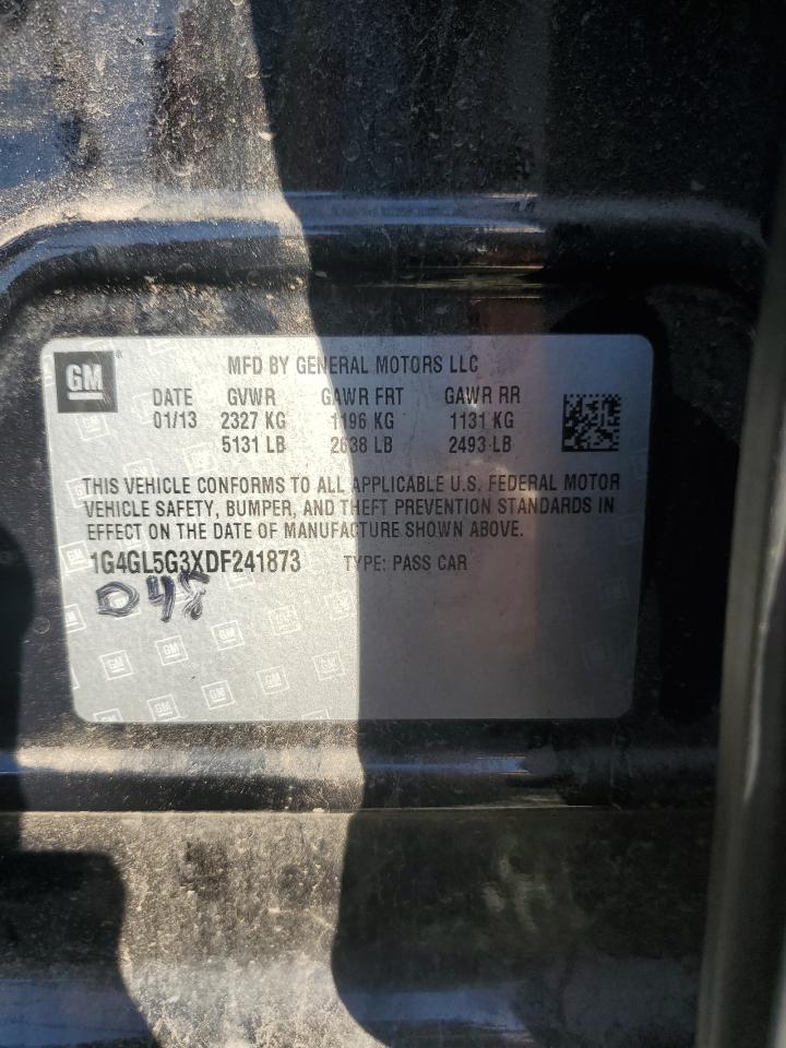 2013 Buick Lacrosse VIN: 1G4GL5G3XDF241873 Lot: 81729335