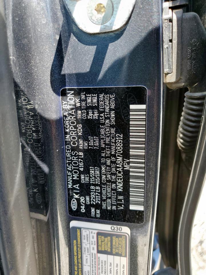 2021 Kia Seltos S VIN: KNDEUCAA8M7088912 Lot: 71433185