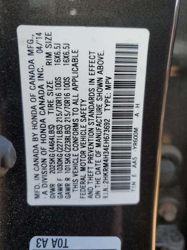 2014 Honda Cr-V Lx VIN: 2HKRM4H34EH673692 Lot: 84234505