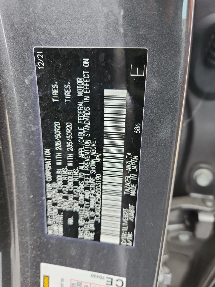 2022 Lexus Nx 350 VIN: JTJKGCEZ5N5003190 Lot: 70489025