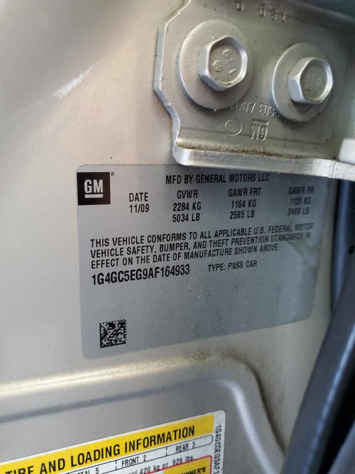 2010 Buick Lacrosse Cxl VIN: 1G4GC5EG9AF164933 Lot: 80634155