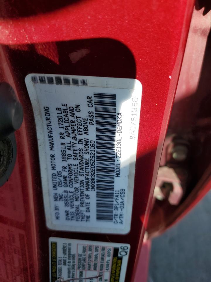 2005 Toyota Corolla Ce VIN: 1NXBR32E05Z521160 Lot: 80352555