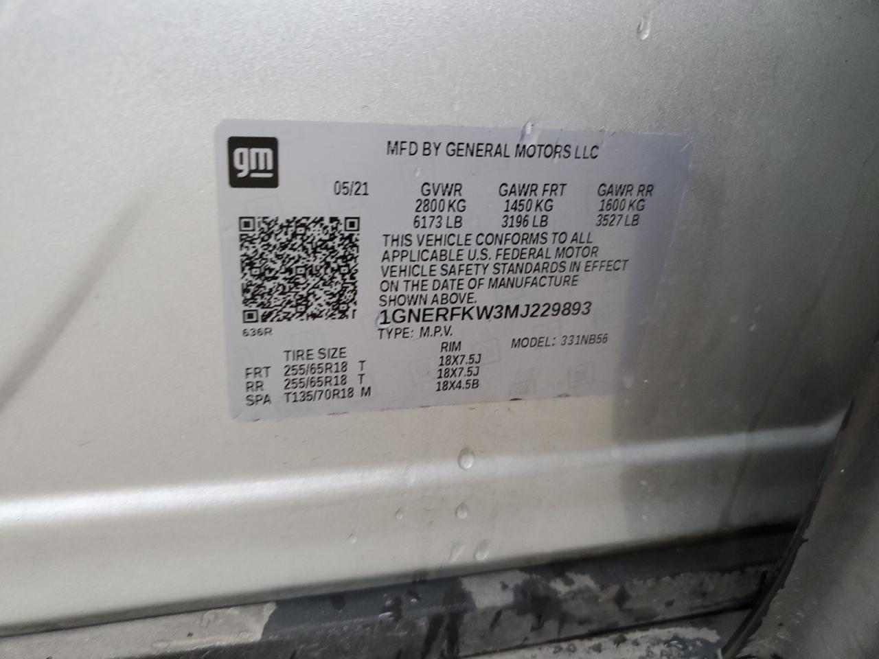 2021 Chevrolet Traverse Ls VIN: 1GNERFKW3MJ229893 Lot: 80007135