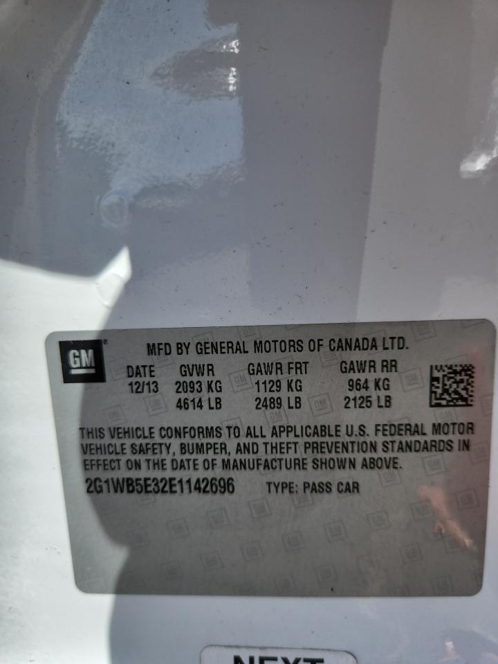 2014 Chevrolet Impala Limited Lt VIN: 2G1WB5E32E1142696 Lot: 80500165