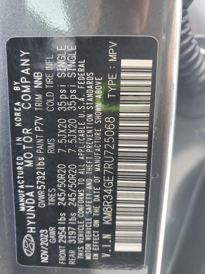 2024 Hyundai Palisade Xrt VIN: KM8R34GE7RU725068 Lot: 81010855