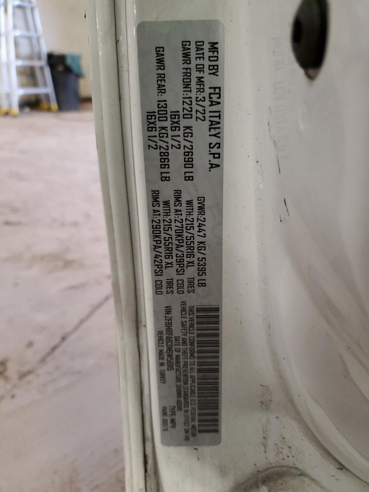 2022 Ram Promaster City Tradesman VIN: ZFBHRFAB3N6W56115 Lot: 81451375