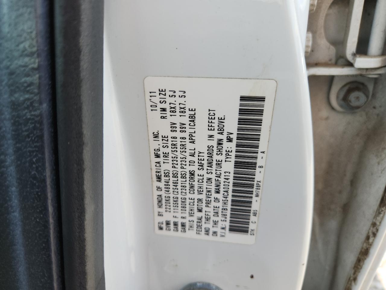 2012 Acura Rdx Technology VIN: 5J8TB1H54CA002413 Lot: 80445925