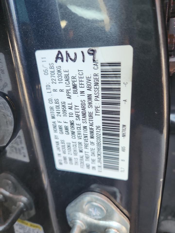 2011 Acura Tsx VIN: JH4CW2H68BC002126 Lot: 81123355