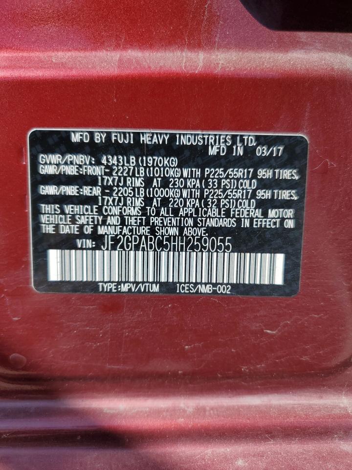 2017 Subaru Crosstrek Premium VIN: JF2GPABC5HH259055 Lot: 81022425