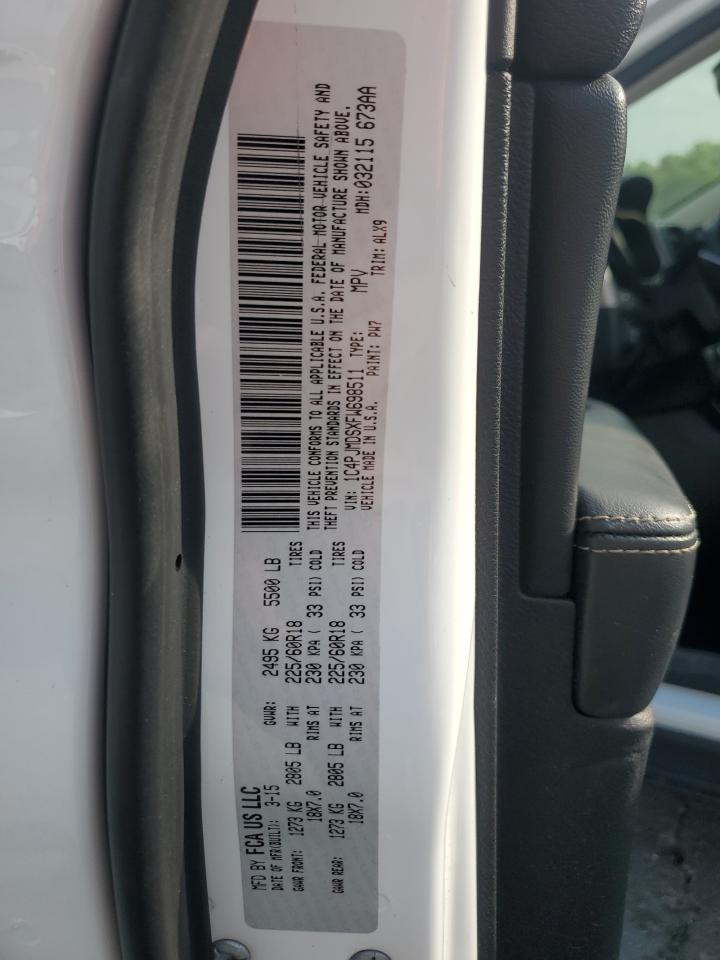 2015 Jeep Cherokee Limited VIN: 1C4PJMDSXFW698511 Lot: 71165745