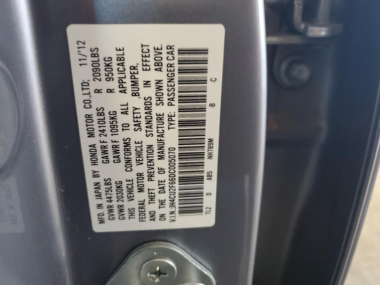 2013 Acura Tsx Tech VIN: JH4CU2F66DC005070 Lot: 71249635