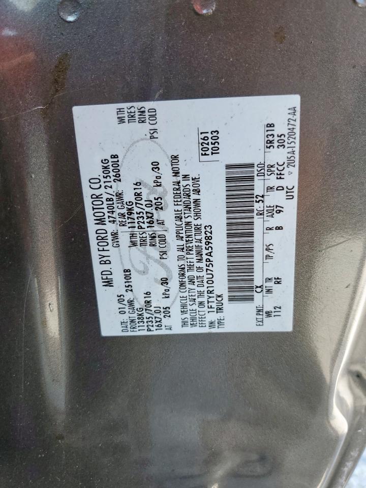 2005 Ford Ranger VIN: 1FTYR10U75PA59823 Lot: 80990025