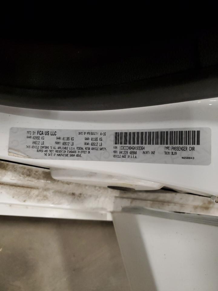 2016 Chrysler 200 Limited VIN: 1C3CCCAB4GN169364 Lot: 80154735