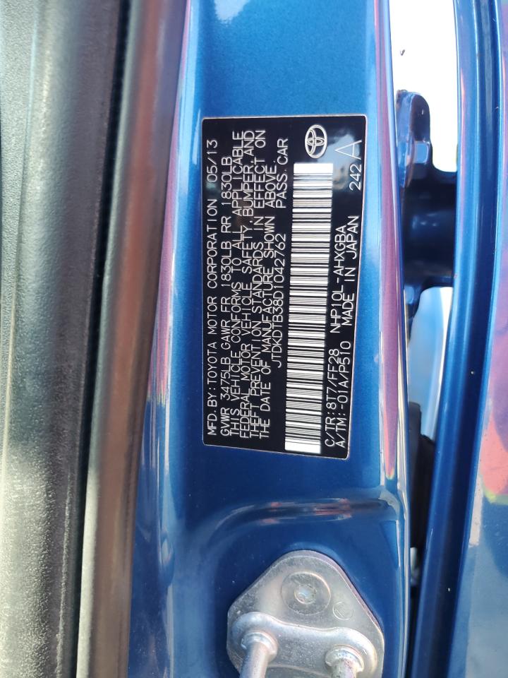 2013 Toyota Prius C VIN: JTDKDTB38D1042762 Lot: 81893345