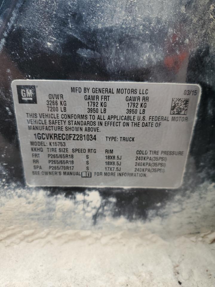 2015 Chevrolet Silverado K1500 Lt VIN: 1GCVKREC0FZ281034 Lot: 81516945