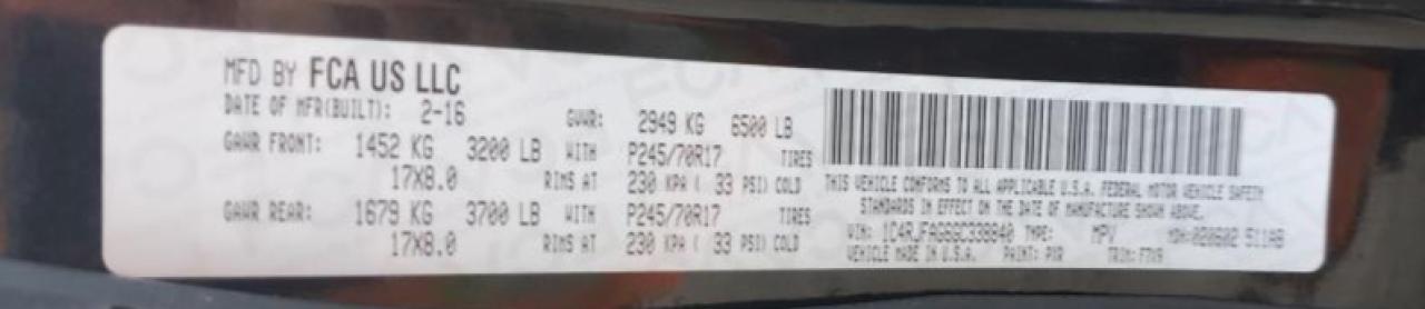 2016 Jeep Grand Cherokee Laredo VIN: 1C4RJFAG6GC338840 Lot: 71595495