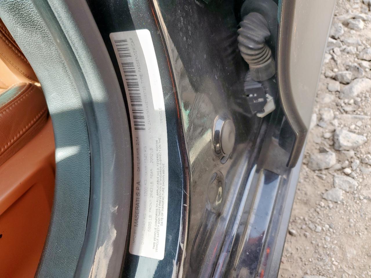 2014 Maserati Ghibli VIN: ZAM57XSAXE1093722 Lot: 81857965