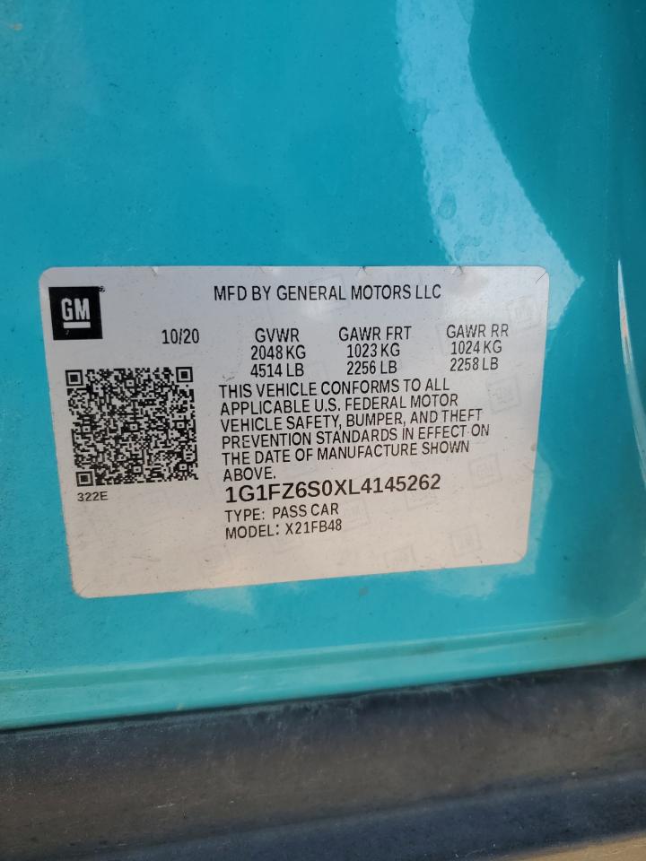 2020 Chevrolet Bolt VIN: 1G1FZ6S0XL4145262 Lot: 84049335