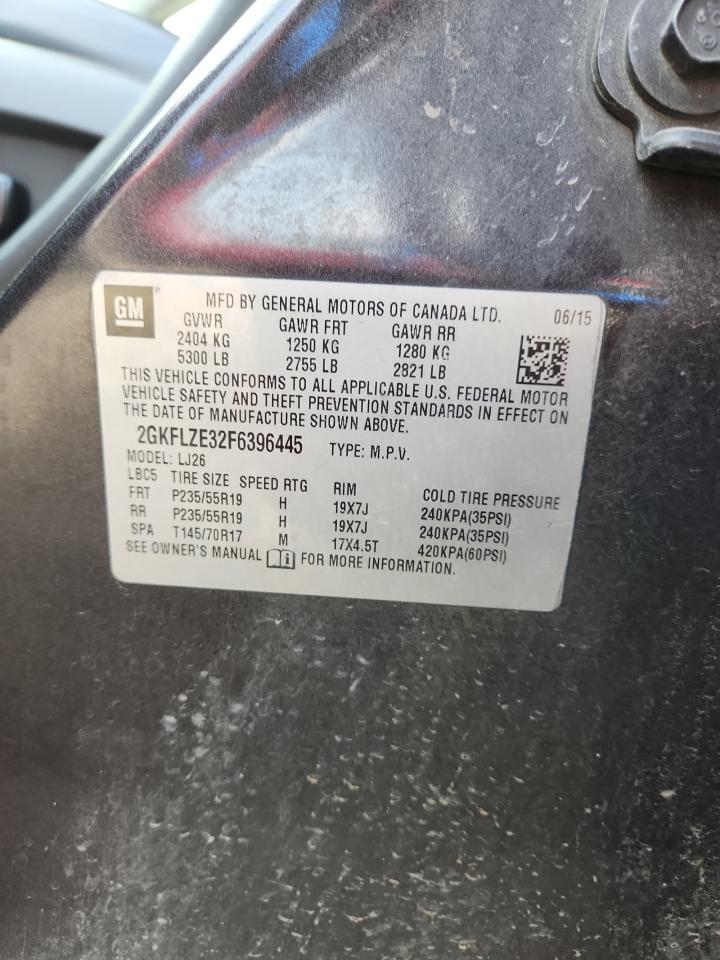 2015 GMC Terrain Denali VIN: 2GKFLZE32F6396445 Lot: 80964015