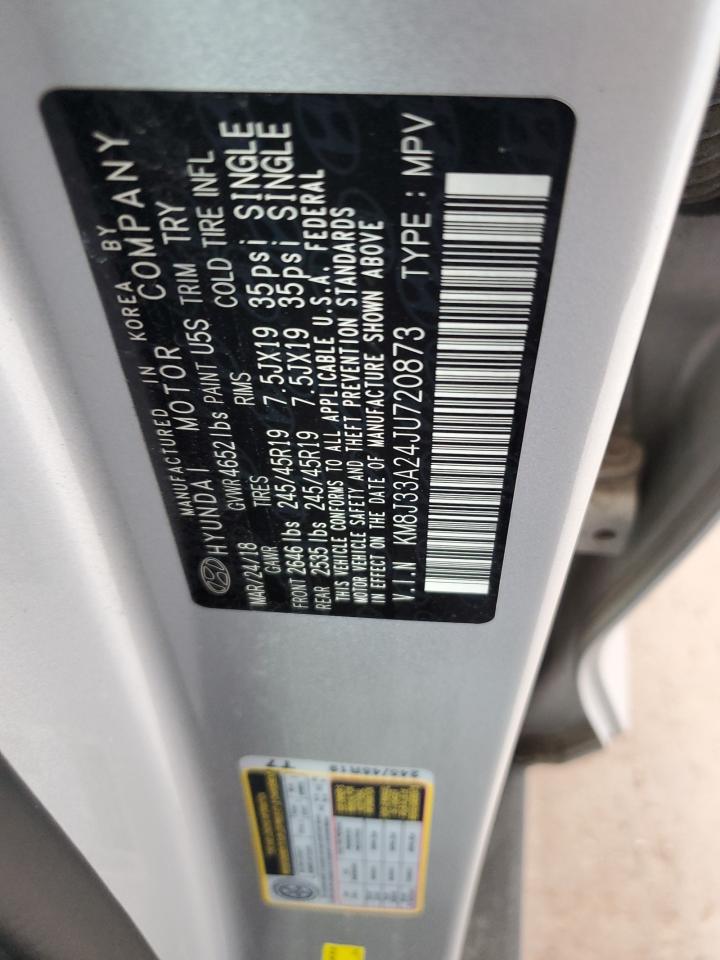 2018 Hyundai Tucson Value VIN: KM8J33A24JU720873 Lot: 80525845