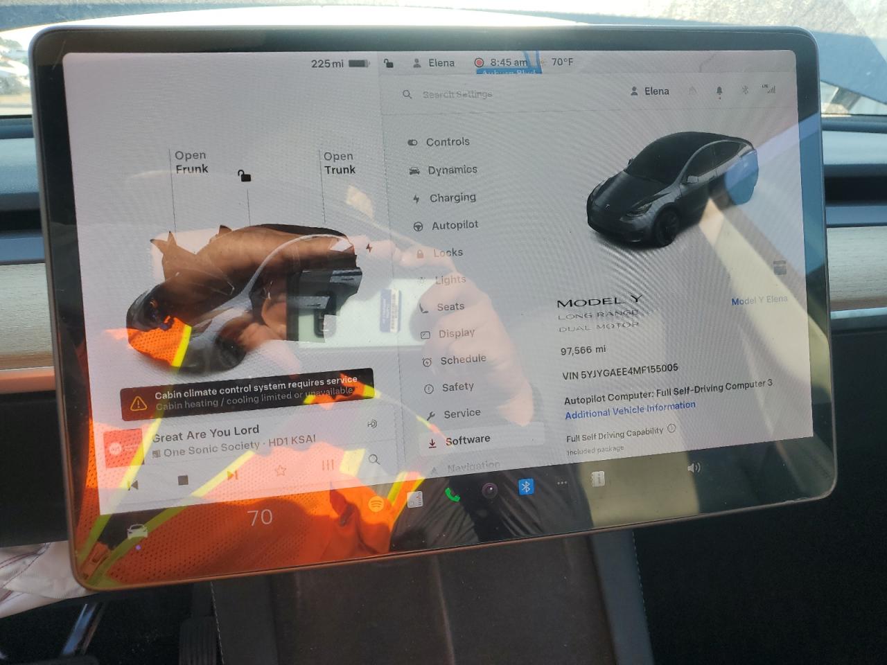 2021 Tesla Model Y VIN: 5YJYGAEE4MF155005 Lot: 72056425