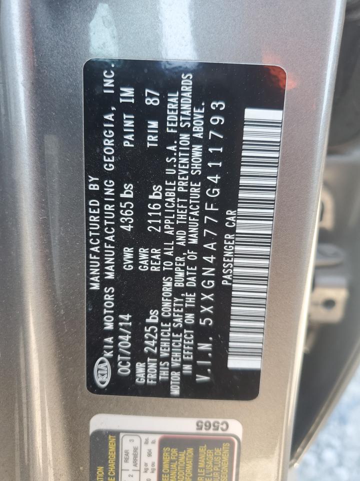 2015 Kia Optima Ex VIN: 5XXGN4A77FG411793 Lot: 71254065