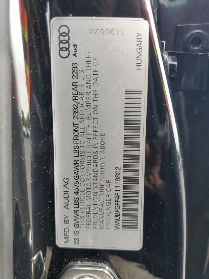 2015 Audi A3 Premium VIN: WAUBFGFF4F1119892 Lot: 84765245