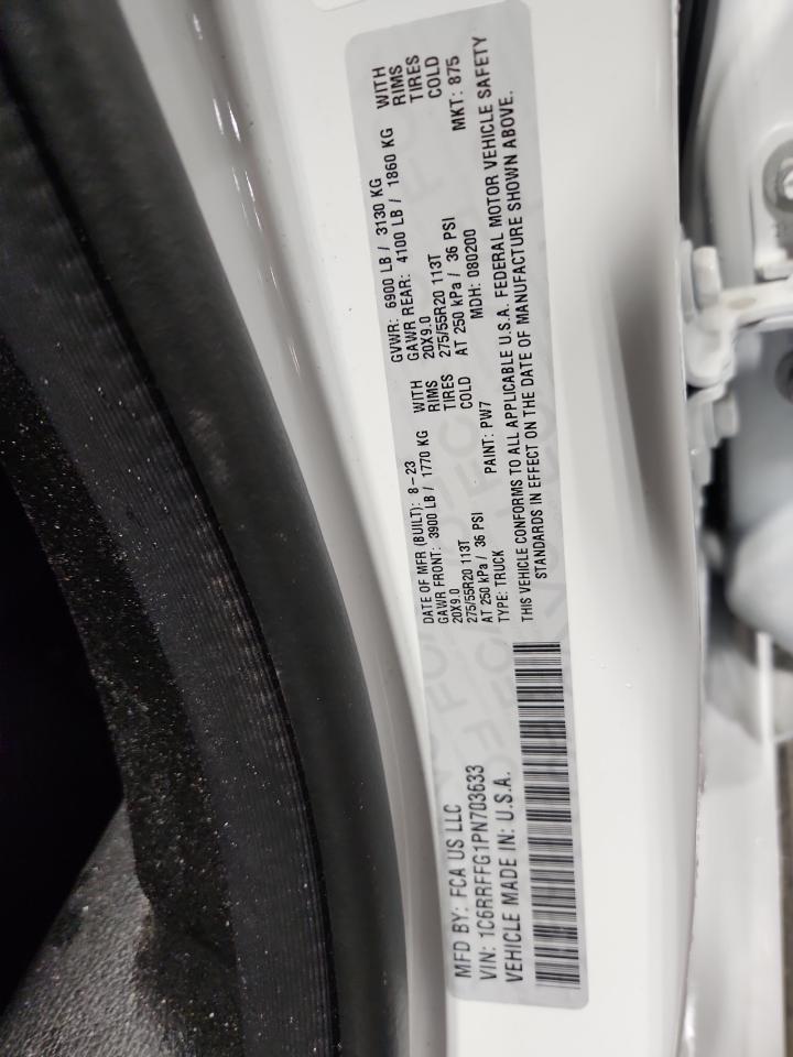 2023 Ram 1500 Big Horn/Lone Star VIN: 1C6RRFFG1PN703633 Lot: 72051375