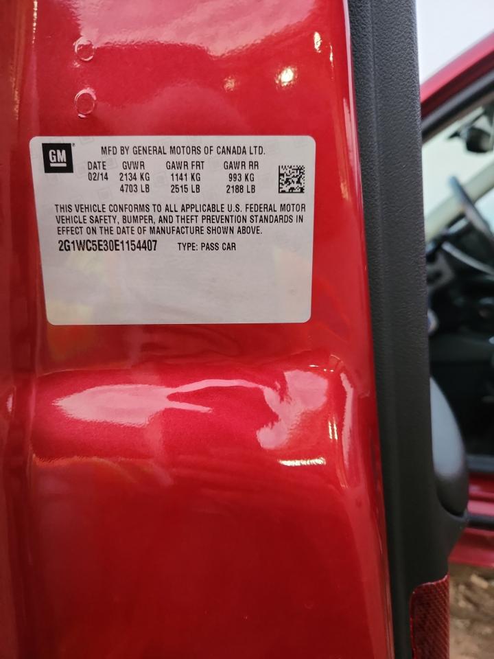 2014 Chevrolet Impala Limited Ltz VIN: 2G1WC5E30E1154407 Lot: 71527065