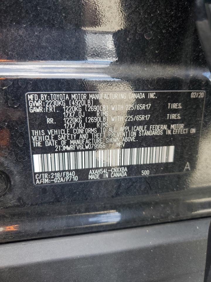 2020 Toyota Rav4 Le VIN: 2T3MWRFV6LW079956 Lot: 71873545