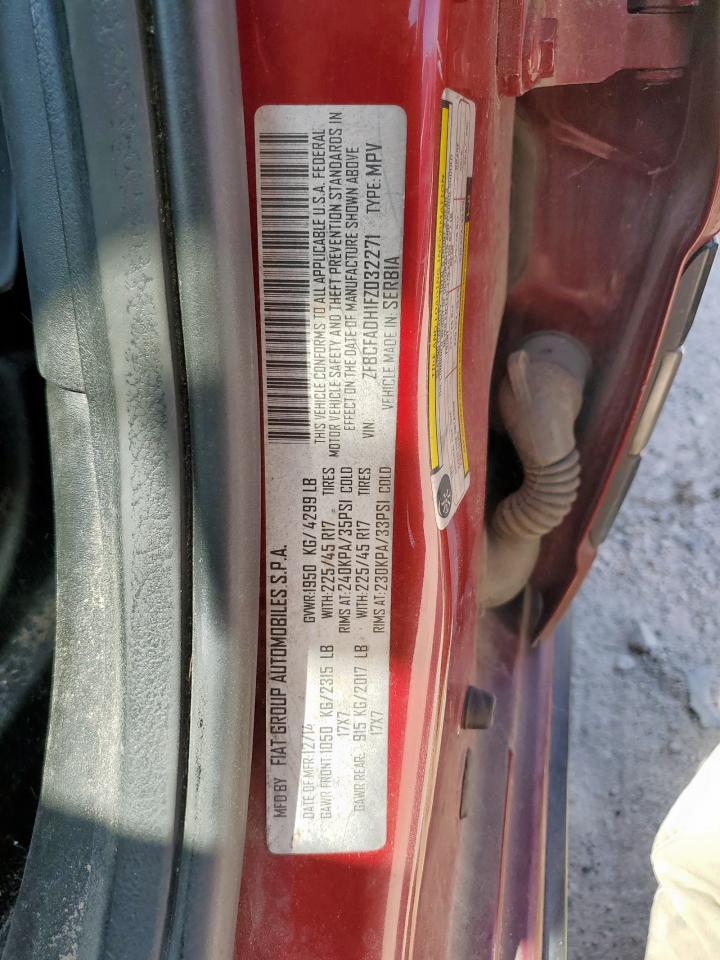 2015 Fiat 500L Trekking VIN: ZFBCFADH1FZ032271 Lot: 71187615