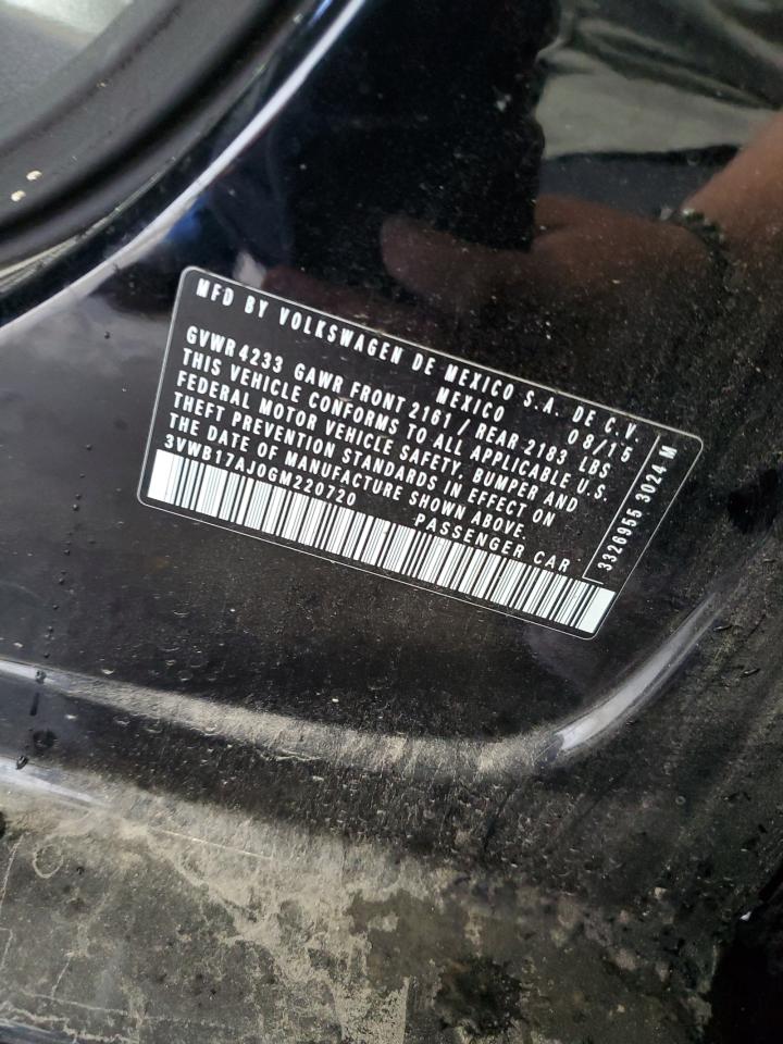 2016 Volkswagen Jetta Sport VIN: 3VWB17AJ0GM220720 Lot: 71811875