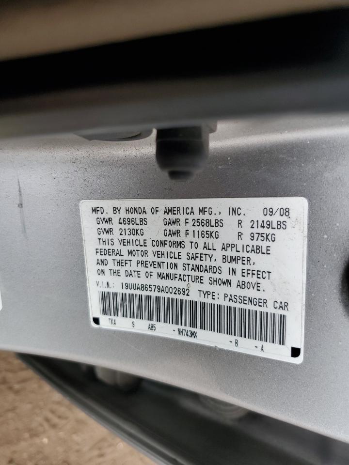 2009 Acura Tl VIN: 19UUA86579A002692 Lot: 80947085