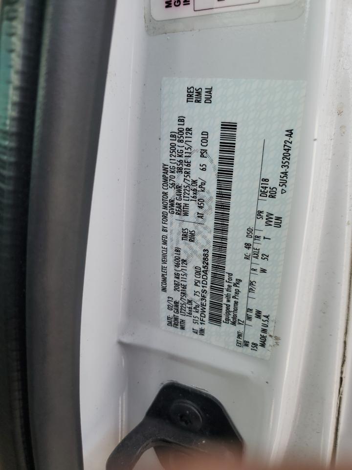 2013 Ford Econoline E350 Super Duty Cutaway Van VIN: 1FDWE3FS1DDA52883 Lot: 70817615