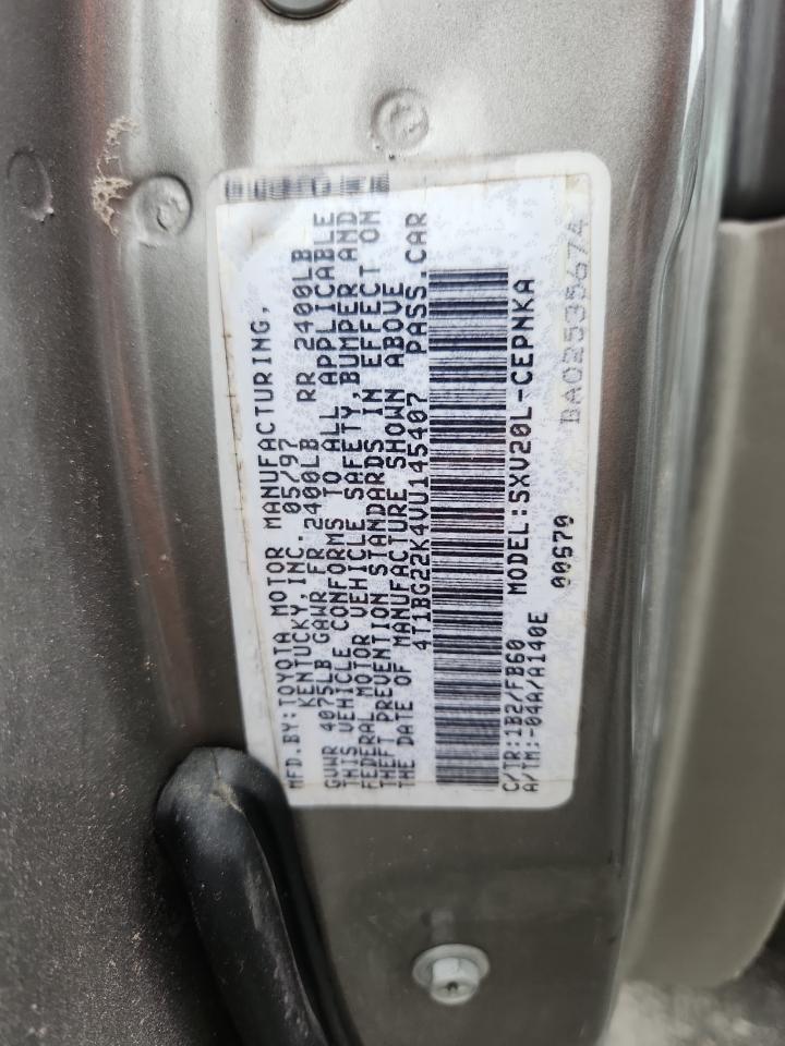 1997 Toyota Camry Ce VIN: 4T1BG22K4VU145407 Lot: 81957505