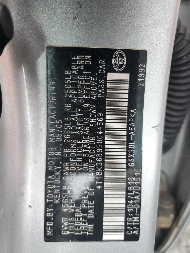 2005 Toyota Avalon Xl VIN: 4T1BK36B95U044569 Lot: 84220565