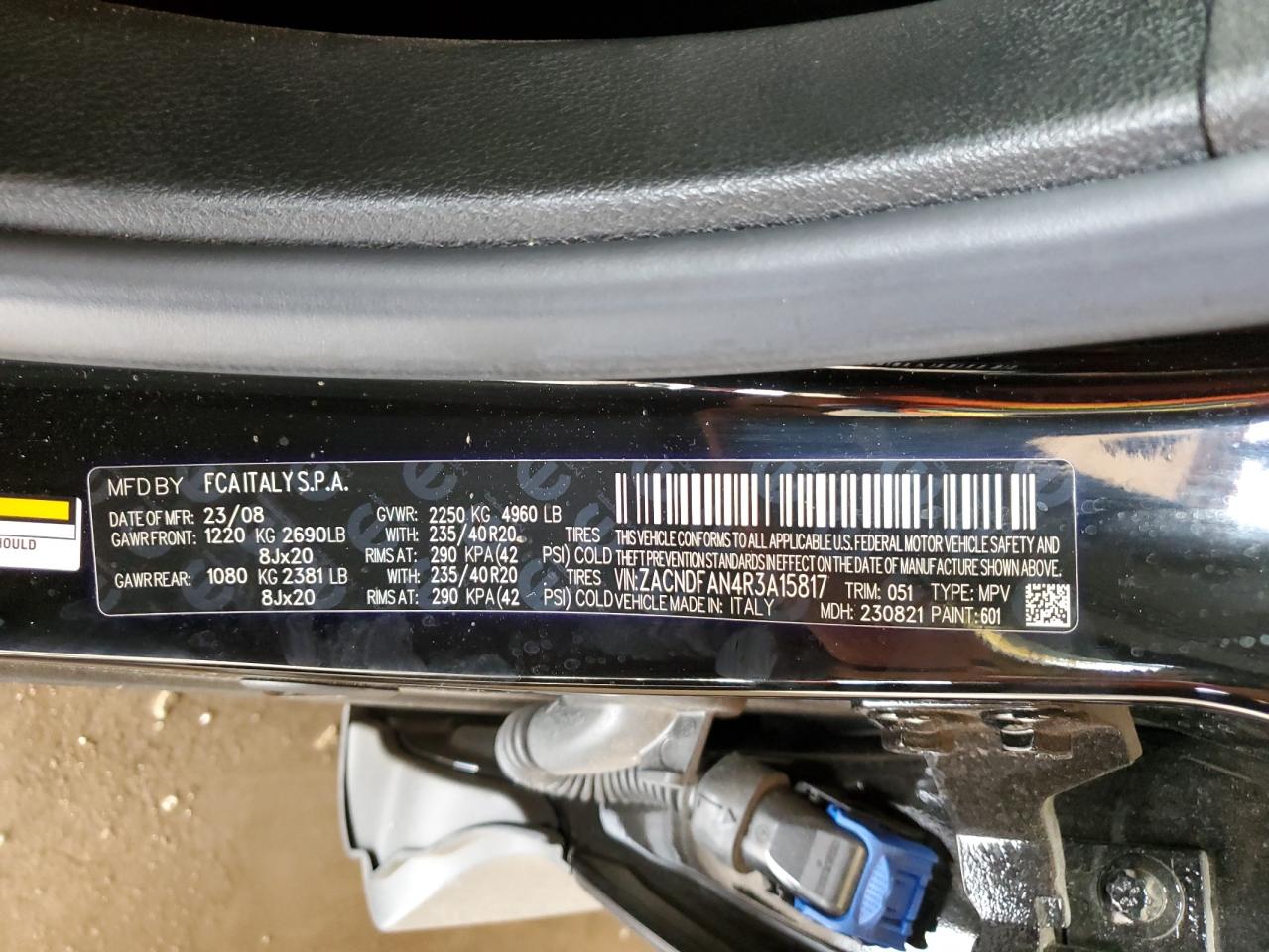 2024 Dodge Hornet Gt VIN: ZACNDFAN4R3A15817 Lot: 81231745